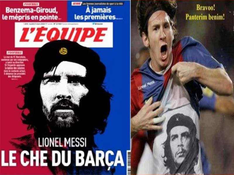 Diario L´equipe de Francia cataloga a Messi de Che Guevara